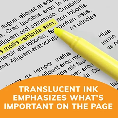 BIC Brite Liner Highlighters, Chisel Tip, 5 xil rangdagi markerlar to'plami, tartibga solish va rang berish uchun ideal markerlar to'plami - 4