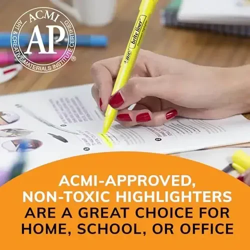 BIC Brite Liner Highlighters, Qirrali uchi, 24 dona Sariq markerlar to'plami, Tartibga solish va rang berish uchun ideal markerlar to'plami - 6
