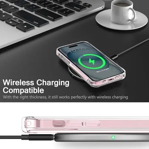 bicol Compatible with iPhone 15 Plus Case, Crystal Clear with Fashionable Designs for Girls Women, Slim Fit Shockproof Protective Acrylic Phone Cover 6.7 inch,Blooming Wildflower - 4