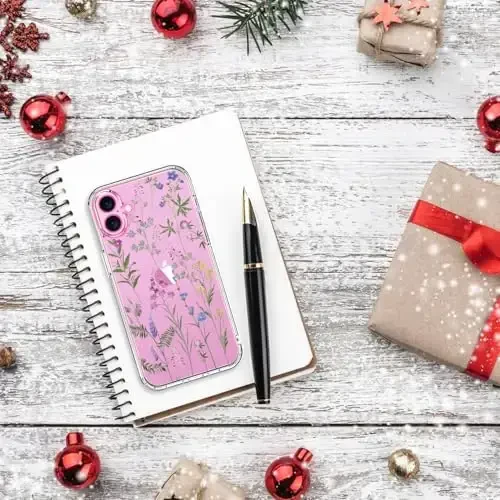 bicol for iPhone 16 Case with Screen Protector, Enhanced Camera Protection, Crystal Acrylic Clear with Fashionable Designs for Girls Women, Slim Fit Protective Phone Cover 6.1