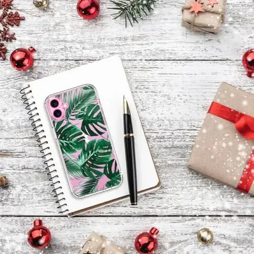 bicol for iPhone 16 Case with Screen Protector, Enhanced Camera Protection, Crystal Acrylic Clear with Fashionable Pattern Designs for Girls Women, Slim Fit Protective Phone Cover 6.1