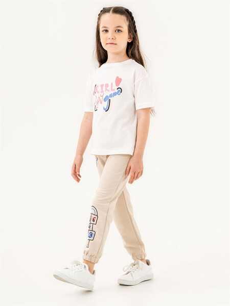 Bicycle Collar Baby Girl T-Shirt and Sweatpants - 6