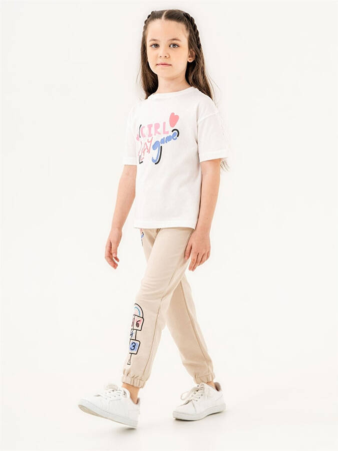 Bicycle Collar Baby Girl T-Shirt and Sweatpants - 6