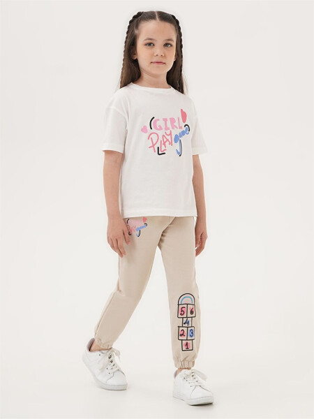 Bicycle Collar Baby Girl T-Shirt and Sweatpants - LC WAIKIKI (1)