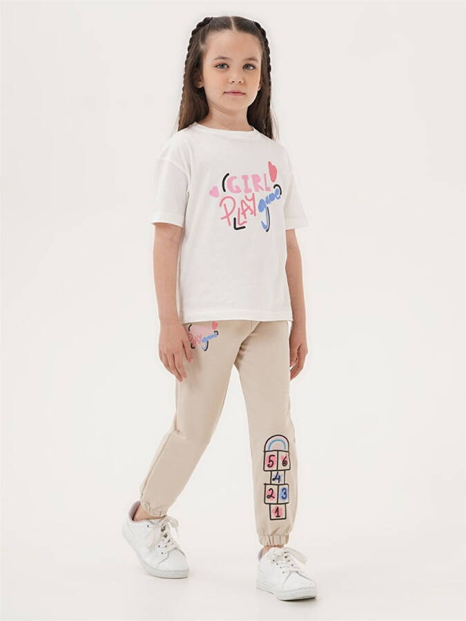 Bicycle Collar Baby Girl T-Shirt and Sweatpants - 2