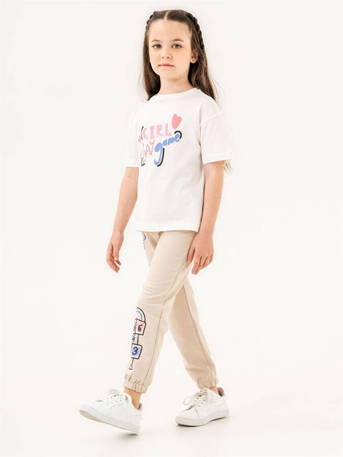 Bicycle Collar Baby Girl T-Shirt and Sweatpants - 3