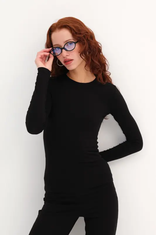 Bicycle Collar Basic Blouse B1496-dk2 - ADDAX