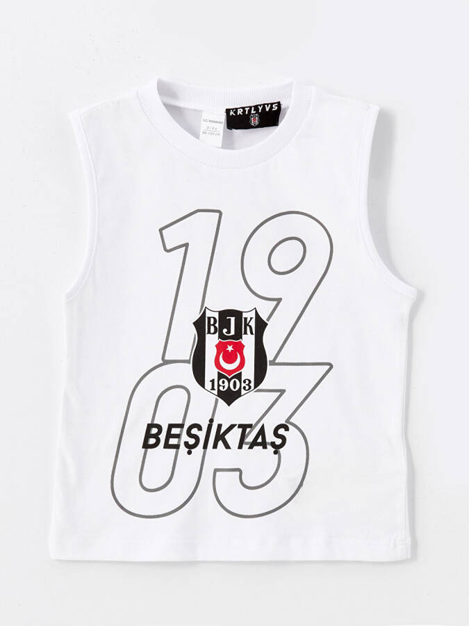 Bicycle Collar Beşiktaş Printed Baby Boy Swimsuit - 7