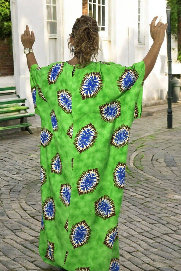 BICYCLE COLLAR LOW ARM EXTRA LARGE SIZE COTTON VISCOSE LARGE SIZE DRESS 58-64 SIZE - 2