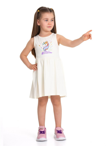 Bicycle Collar Printed Baby Girl Dress - 7