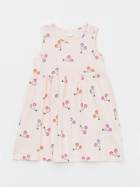 Bicycle Collar Printed Baby Girl Dress - 9