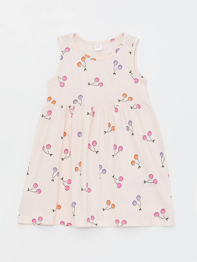 Bicycle Collar Printed Baby Girl Dress - 9