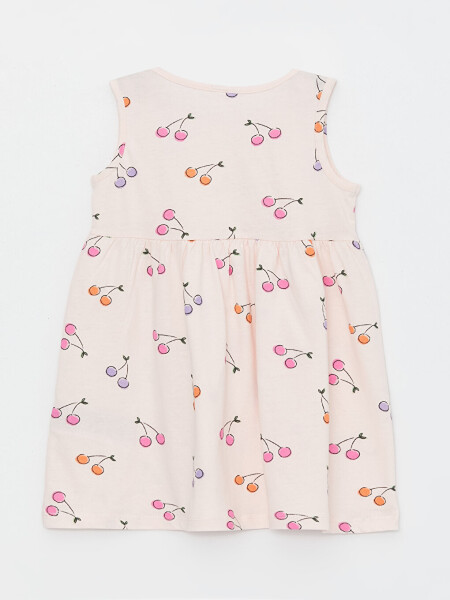 Bicycle Collar Printed Baby Girl Dress - 10