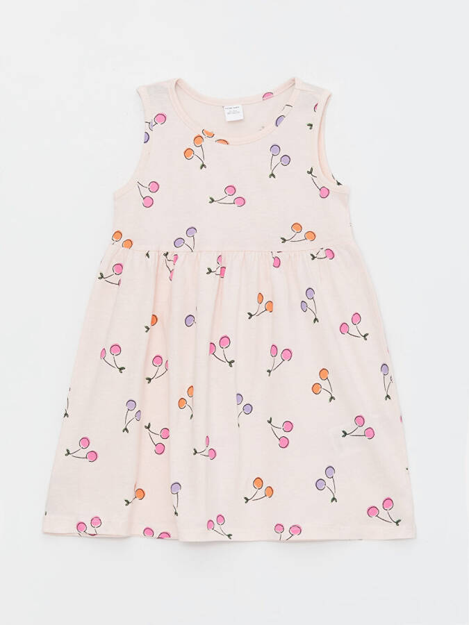 Bicycle Collar Printed Baby Girl Dress - 4