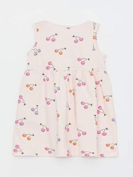 Bicycle Collar Printed Baby Girl Dress - 5