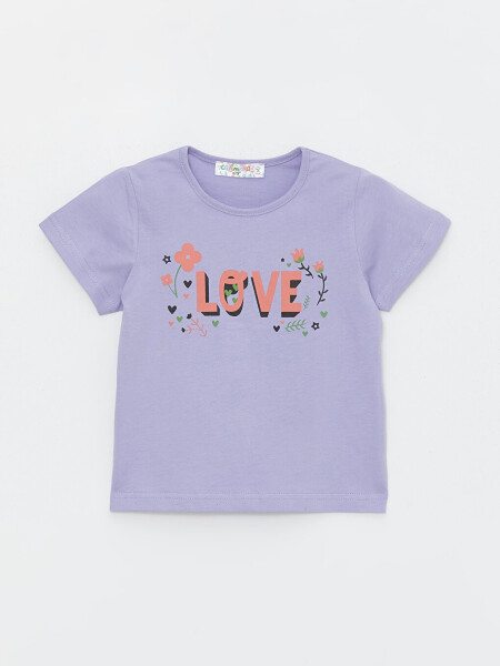 Bicycle Collar Printed Baby Girl T-Shirt - 3