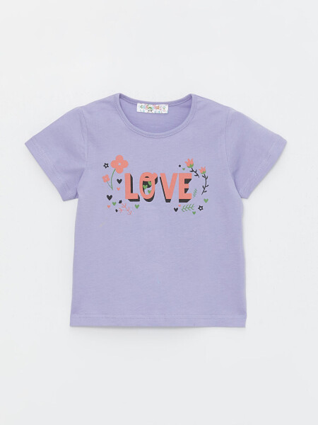 Bicycle Collar Printed Baby Girl T-Shirt - 1