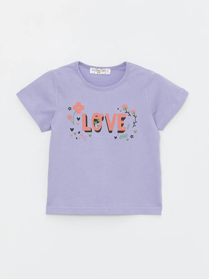 Bicycle Collar Printed Baby Girl T-Shirt - 1