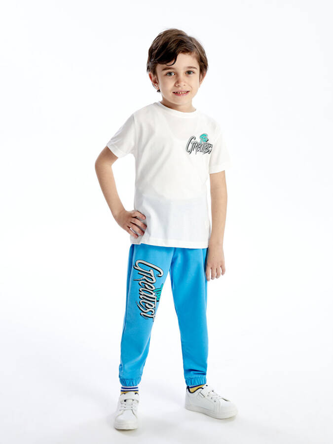 Bicycle Collar Printed Boys T-Shirt and Sweatpants 2-Piece Set - 10