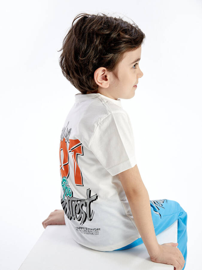 Bicycle Collar Printed Boys T-Shirt and Sweatpants 2-Piece Set - 11