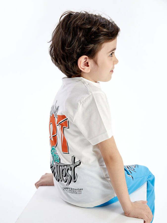 Bicycle Collar Printed Boys T-Shirt and Sweatpants 2-Piece Set - 2