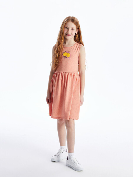 Bicycle Collar Printed Girls Dress - 1