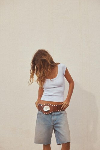 BICYCLE COLLAR T-SHIRT-White - MODAZONE