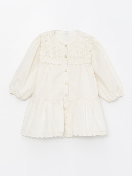 Bicycle Neck Basic Baby Girl Dress - 3