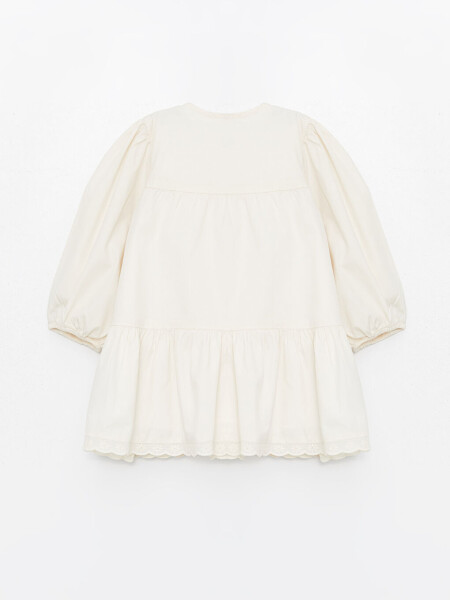 Bicycle Neck Basic Baby Girl Dress - 4