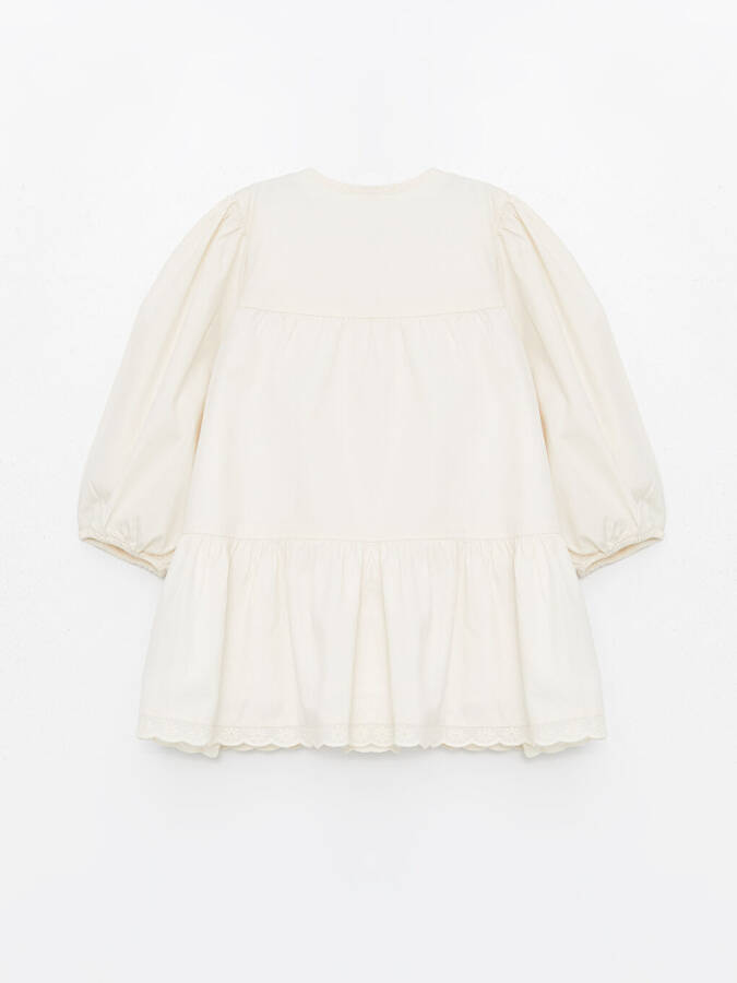 Bicycle Neck Basic Baby Girl Dress - 4