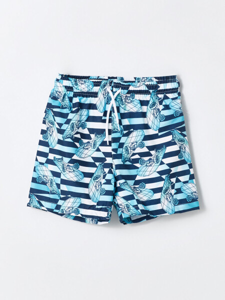 Bicycle Neck Boy's T-Shirt and Swim Shorts - 12