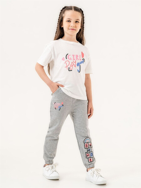 Bicycle Neck Girl Baby T-Shirt and Sweatpants - LC WAIKIKI (1)