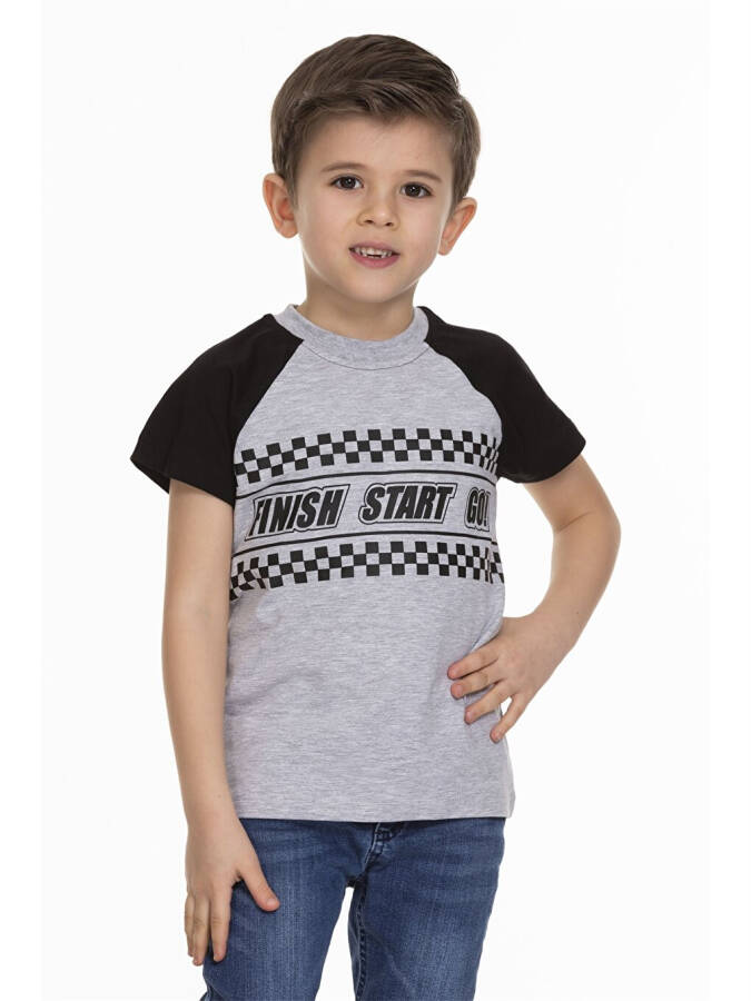 Bicycle Neck Printed Baby Boy T-shirt - 6