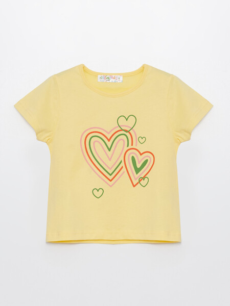 Bicycle Neck Printed Baby Girl T-Shirt - 3