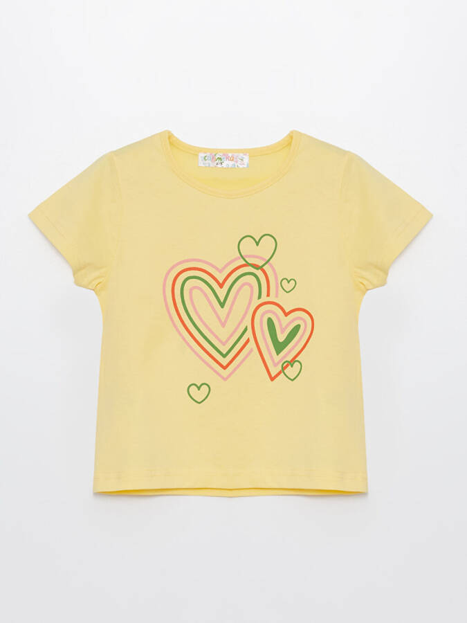 Bicycle Neck Printed Baby Girl T-Shirt - 1