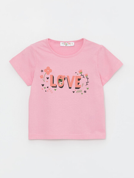 Bicycle Neck Printed Baby Girl T-shirt - 3