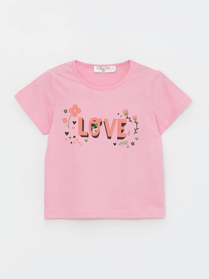 Bicycle Neck Printed Baby Girl T-shirt - 3