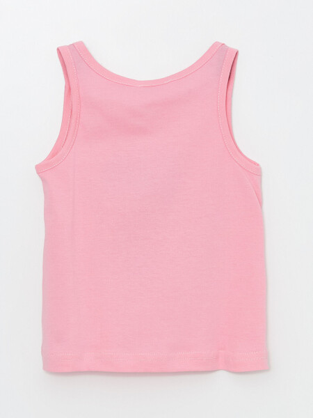 Bicycle Neck Printed Baby Girl Tank Top - 6
