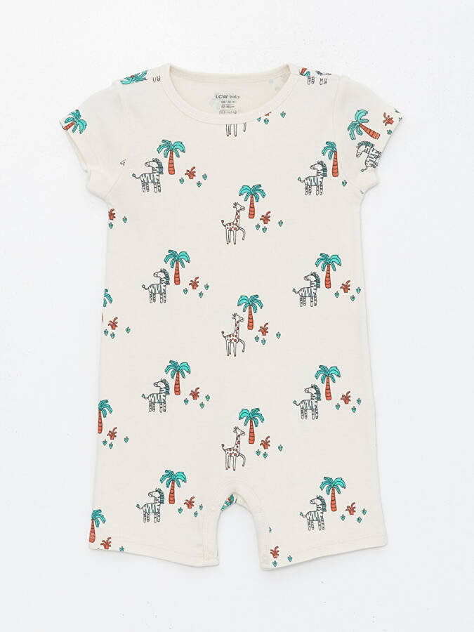 Bicycle Neck Short-Sleeved Printed Cotton Baby Boy Jumpsuit 2 Pack - 9