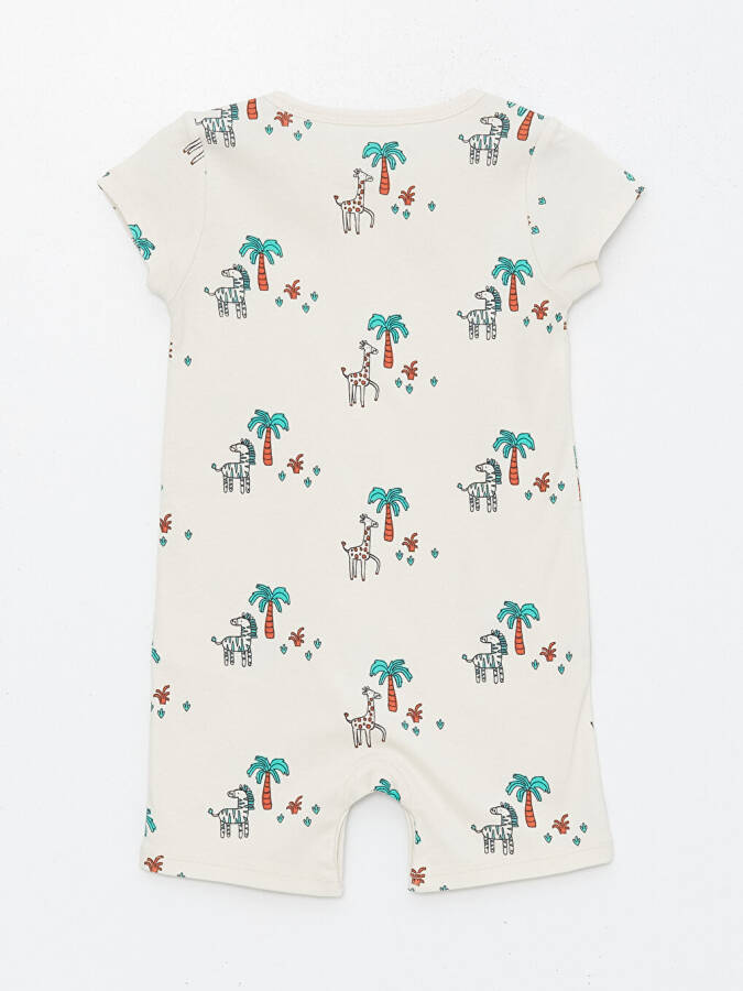 Bicycle Neck Short-Sleeved Printed Cotton Baby Boy Jumpsuit 2 Pack - 10