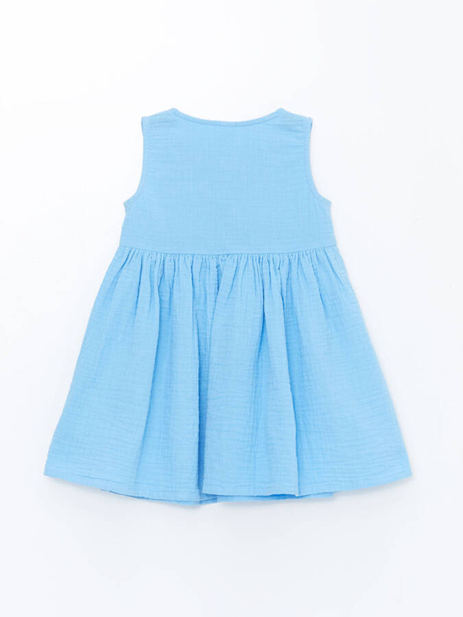 Bicycle Neck Sleeveless Basic Baby Girl Dress - 2