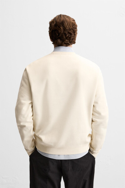 Bicycle neck sweatshirt, dirty white - 11