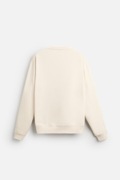 Bicycle neck sweatshirt, dirty white - 7