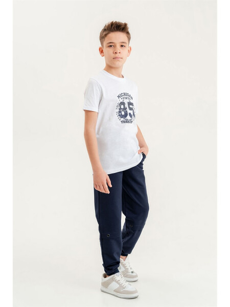 Bicycle Print Short Sleeve Boys T-Shirt and Sweatpants Set - 6