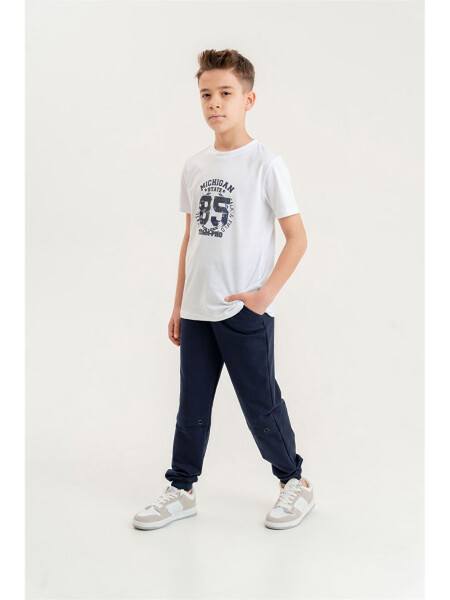 Bicycle Print Short Sleeve Boys T-Shirt and Sweatpants Set - 3