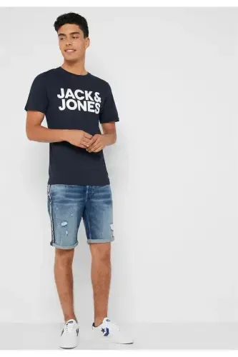 Bicycle yoqali logotipi bosilgan futbolka - To'q ko'k pidjak - 8