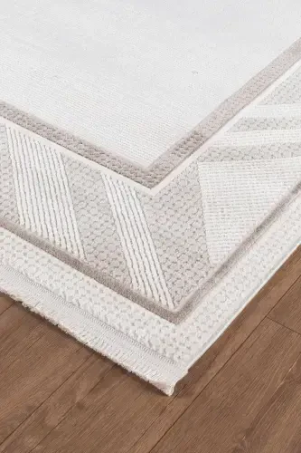 Bienal VL Fringe Modern Woven Rug, High Quality Living Room, Hall, Kitchen Rug-8664A - 3