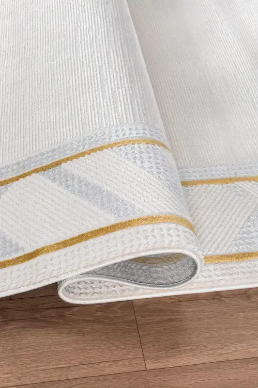 Bienal VL Fringed Modern Woven Carpet, High Quality Living Room, Hall, Kitchen Carpet-8664A - 1