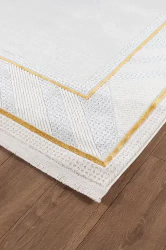 Bienal VL Fringed Modern Woven Carpet, High Quality Living Room, Hall, Kitchen Carpet-8664A - 3