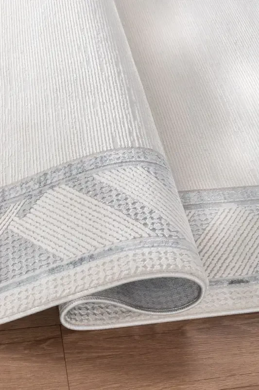 Bienal VL Fringed Modern Woven Carpet, High Quality Living Room, Hall, Kitchen Carpet-8664A - 1